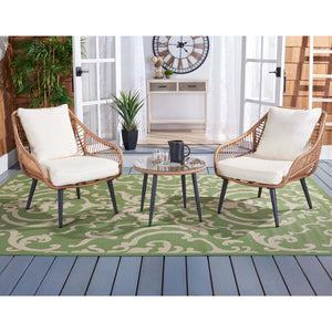 Safavieh Warlen 3PC Lounger Set - Natural/Beige