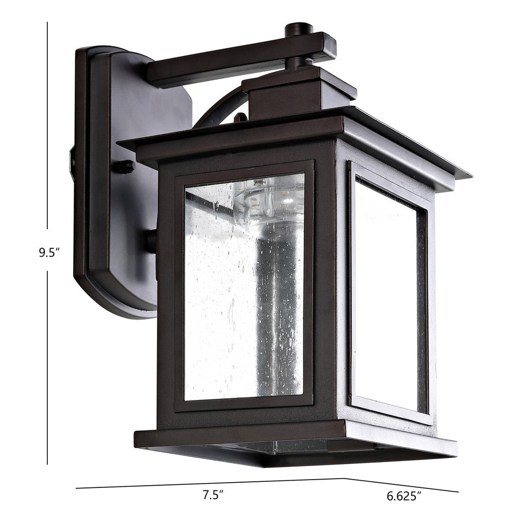 Safavieh Gorgen Outdoor Wall Lantern-Oil Rubbed Bronze (Black)