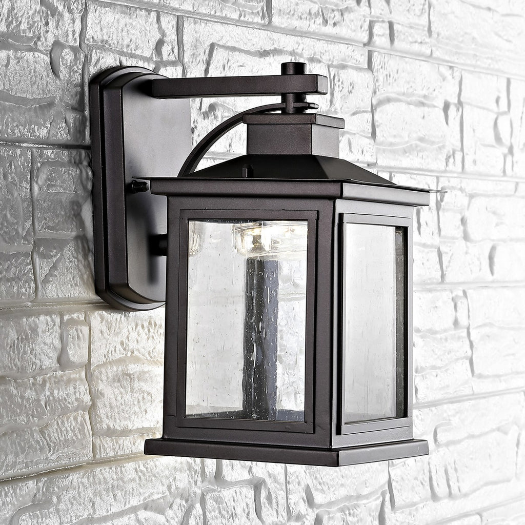 Safavieh Gorgen Outdoor Wall Lantern-Oil Rubbed Bronze (Black)