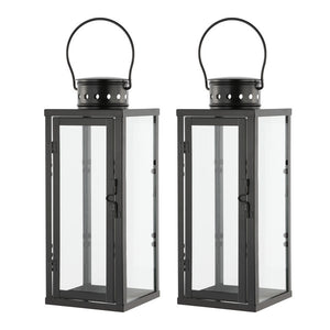 Safavieh Lorient Outdoor Lantern - Black (Set of 2)