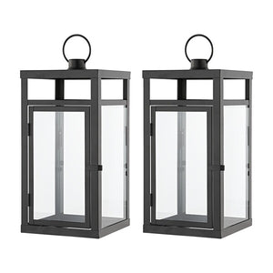 Safavieh Fraleigh Outdoor Lantern - Black (Set of 2)