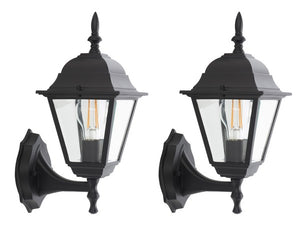 Safavieh Rhion Outdoor Wall Sconce - Black (Set of 2)