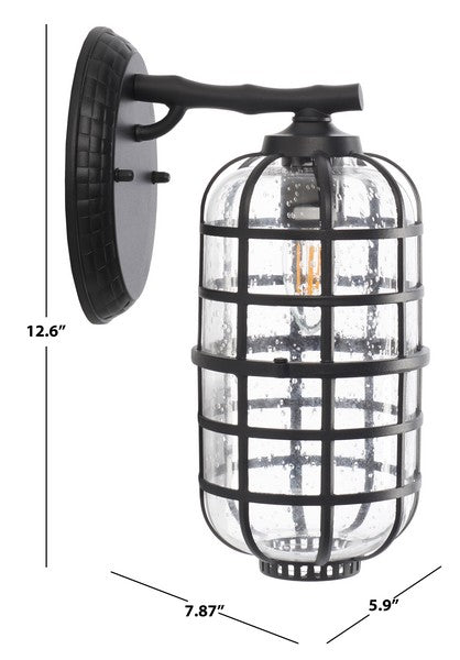 Safavieh Rigel Outdoor Wall Sconce - Black (Set of 2)