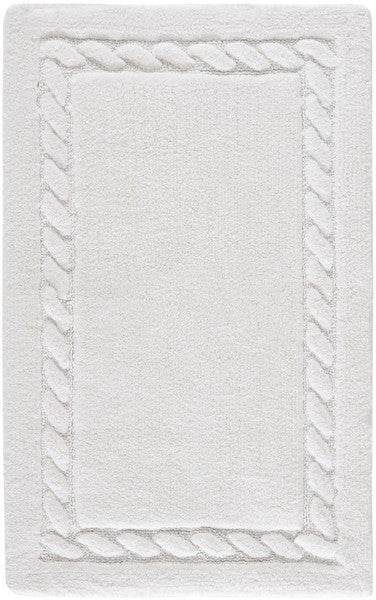 Safavieh Cable Plush Bathmat  - White (Set of 2)