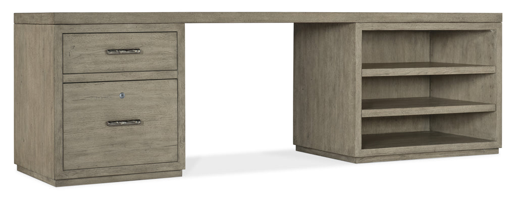 Linville Falls 96" Desk with One File and Open Desk Cabinet | Hooker Furniture - 6150-10922-85