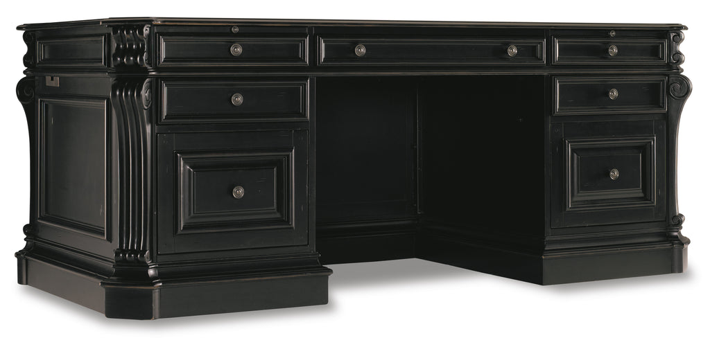 Telluride 76'' Executive Desk w/Leather Panels | Hooker Furniture - 370-10-363