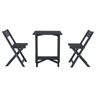 Safavieh Gallo Balcony Bistro Set - Dark Slate Grey