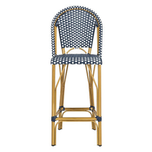 Safavieh Ford Indoor-Outdoor French Bistro Bar Stool - Navy/White