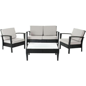 Safavieh Piscataway  4 Pc Set - Black/Grey