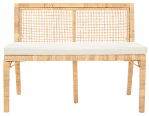 Safavieh Civility Antique Webbing Sofa Bench - Natural / White