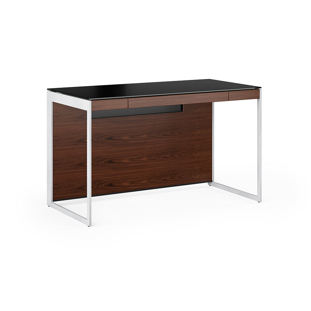 Sequel 20 6103 Small Office Desk in Chocolate & Silver | BDI Furniture - 6103-Choc/Silver