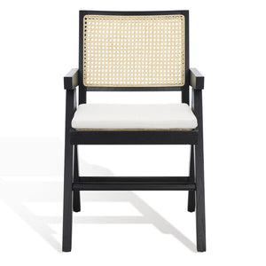 Safavieh Couture Colette Rattan Armchair - Black / Natural