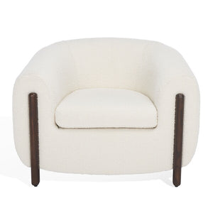 Safavieh Couture Westley Boucle Barrel Back Accent Chair - Ivory