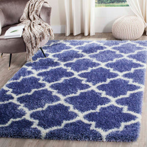Safavieh Sgm-Montreal Shag Rug Collection SGM832P - Periwinkle / Ivory
