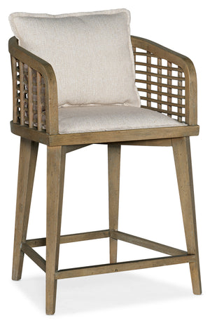 Sundance Barrel Back Swivel Counter Stool | Hooker Furniture - 6015-75350-89