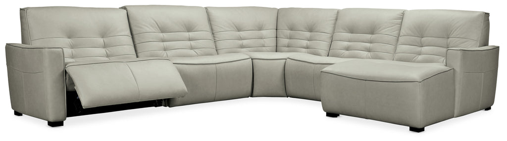 Reaux 5-Piece RAF Chaise Sectional w/2 Power Recliners | Hooker Furniture - SS555-G5RC-095