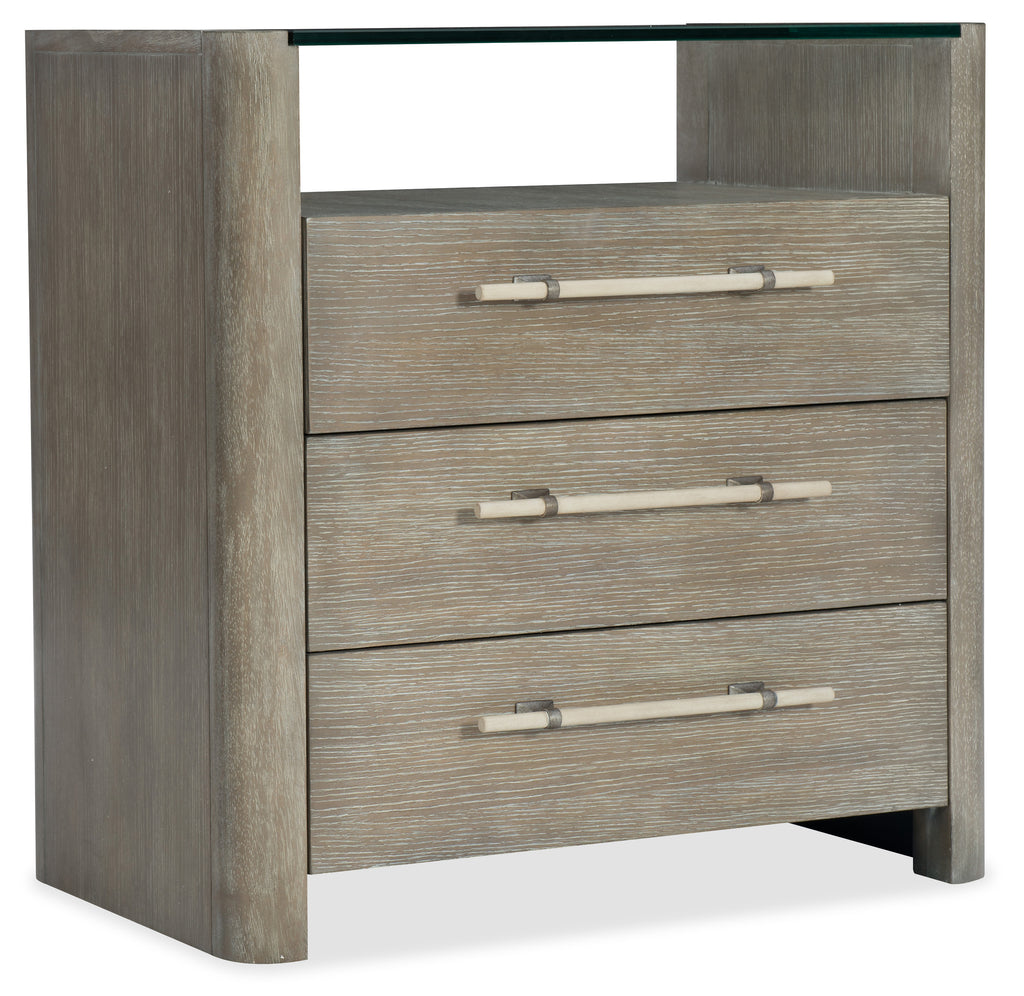 Affinity Three-Drawer Nightstand | Hooker Furniture - 6050-90016-GRY