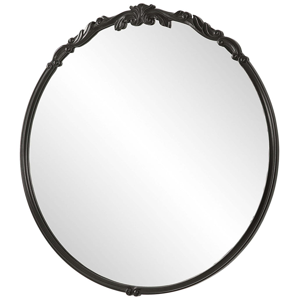 Satin Black Home Decor Mirror Gray Glaze