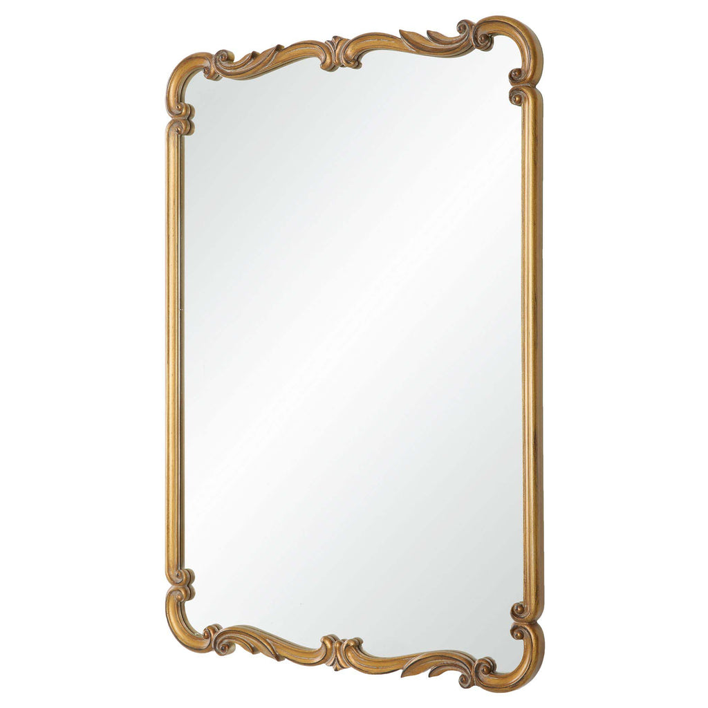 Antique Home Decor Mirror Rectangle Gold