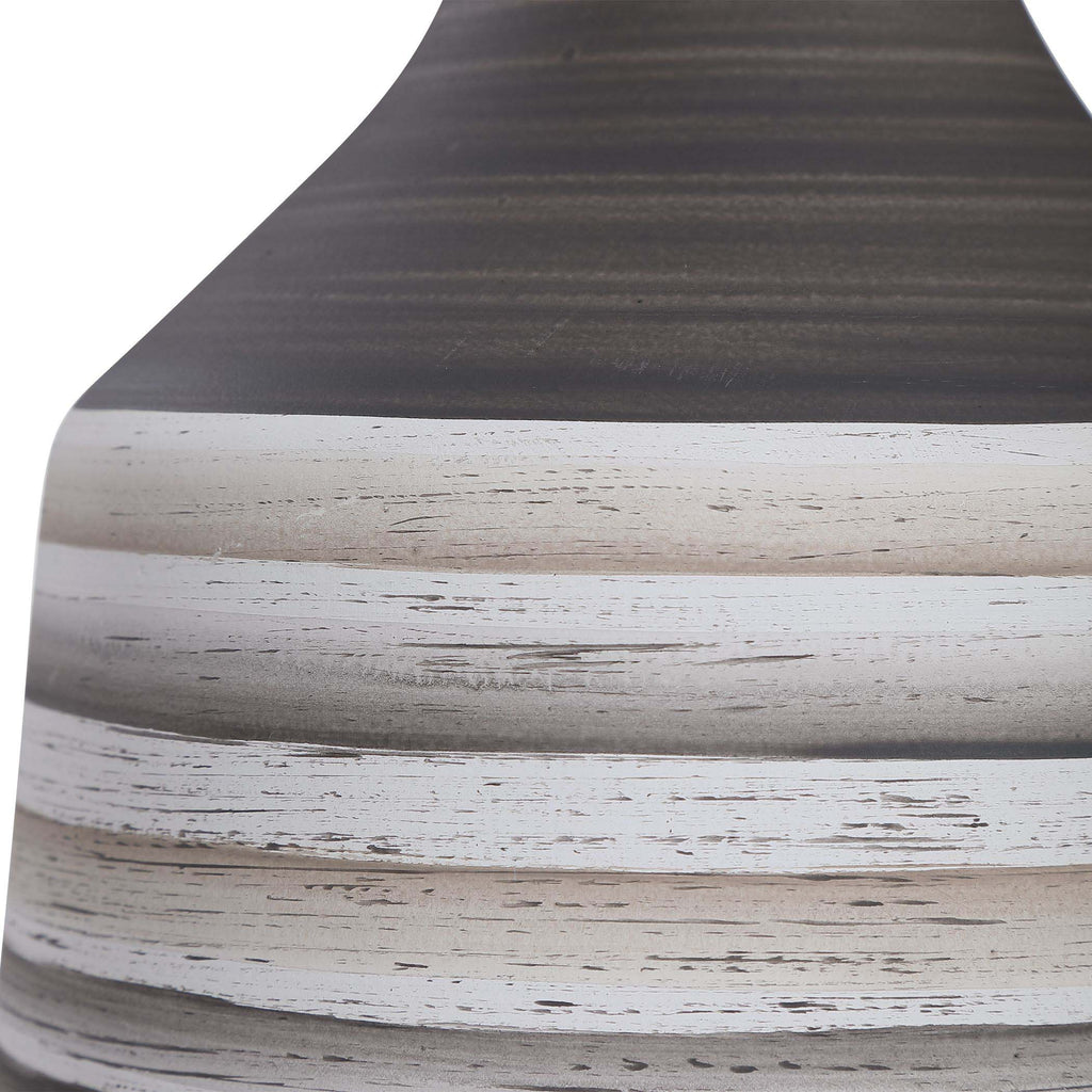 Home Decor Table Lamp With Matte Finish On The Ceramic Base And A Mixture Of Charcoal