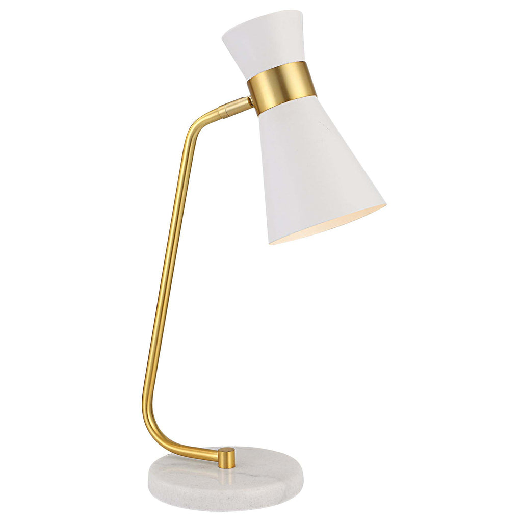 Gold Home Decor Desk Lamp White Marble