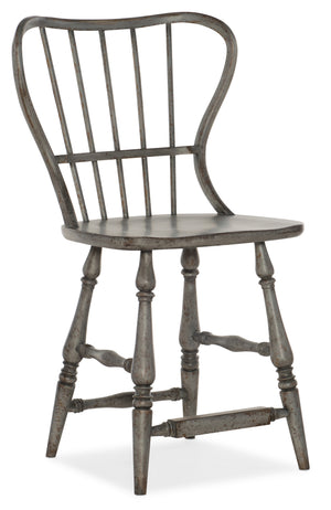 Ciao Bella Spindle Back Counter Stool-Speckled - Gray | Hooker Furniture - 5805-75351-96