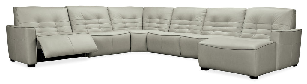 Reaux Grandier 6-Piece RAF Chaise Sectional w/ 2 Recliners | Hooker Furniture - SS555-G6RC-095